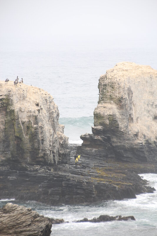 Surfing the point break at Punta de Lobos, Chile