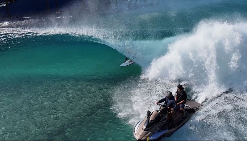 Surfing at Kelly Slater's Surf Ranch wave pool